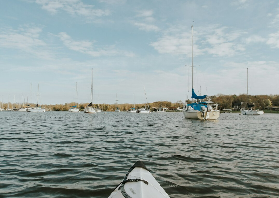 kayaking on river